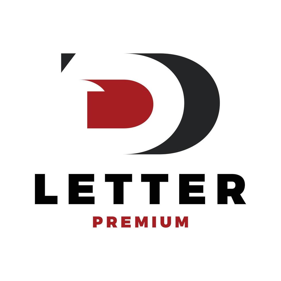 initial letter dd negative space icon logo template illustration design vector