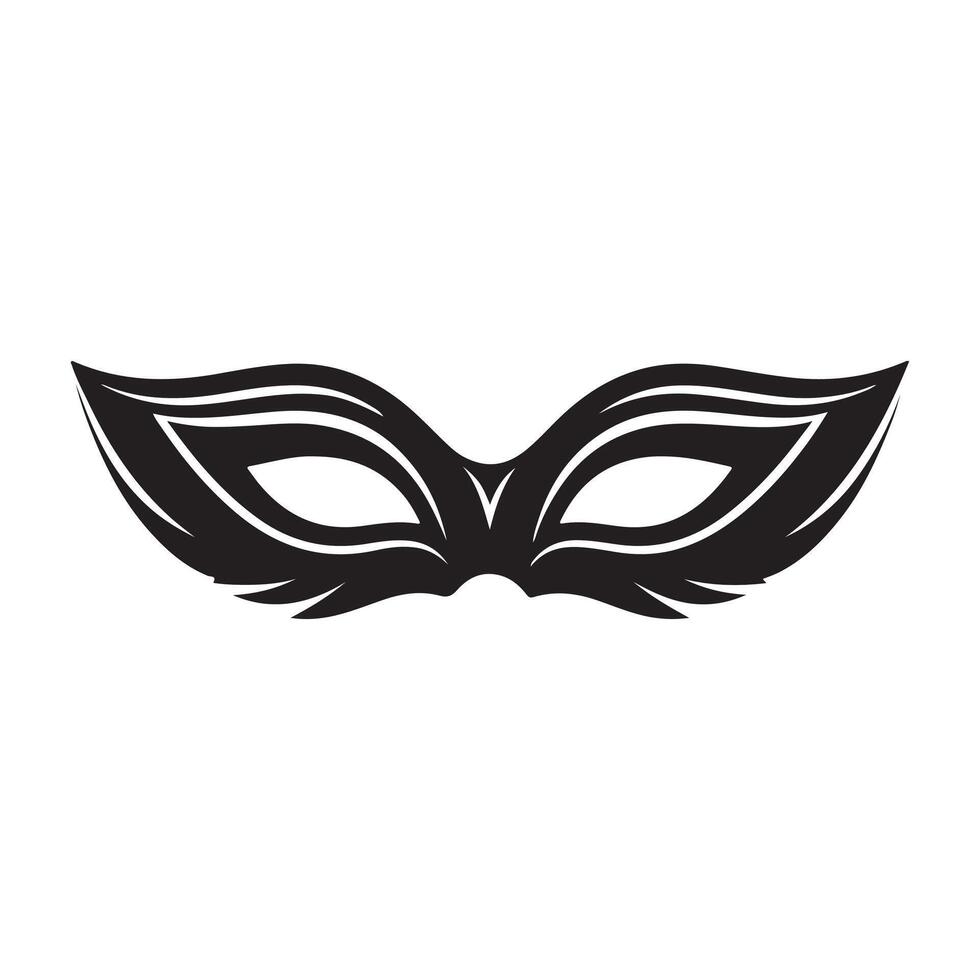 Classic Black and White Carnival Mask for Masquerade Events vector