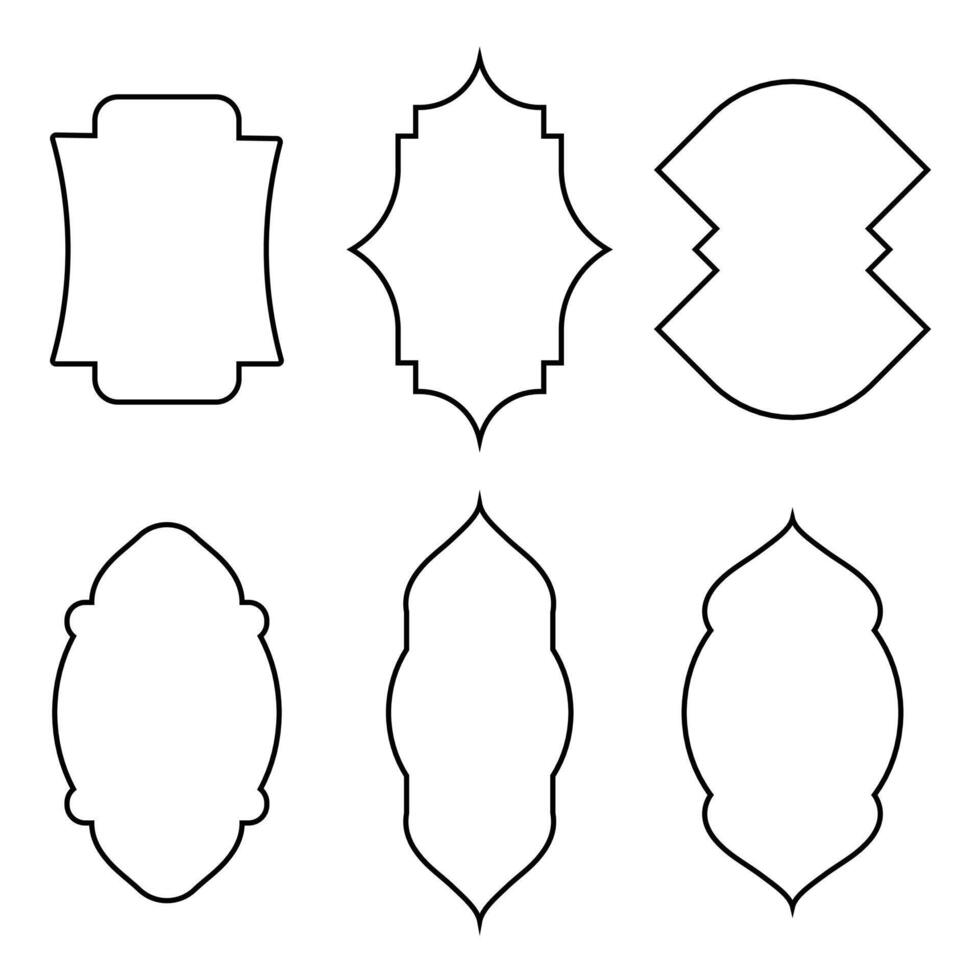 Islamic style shape outline vector