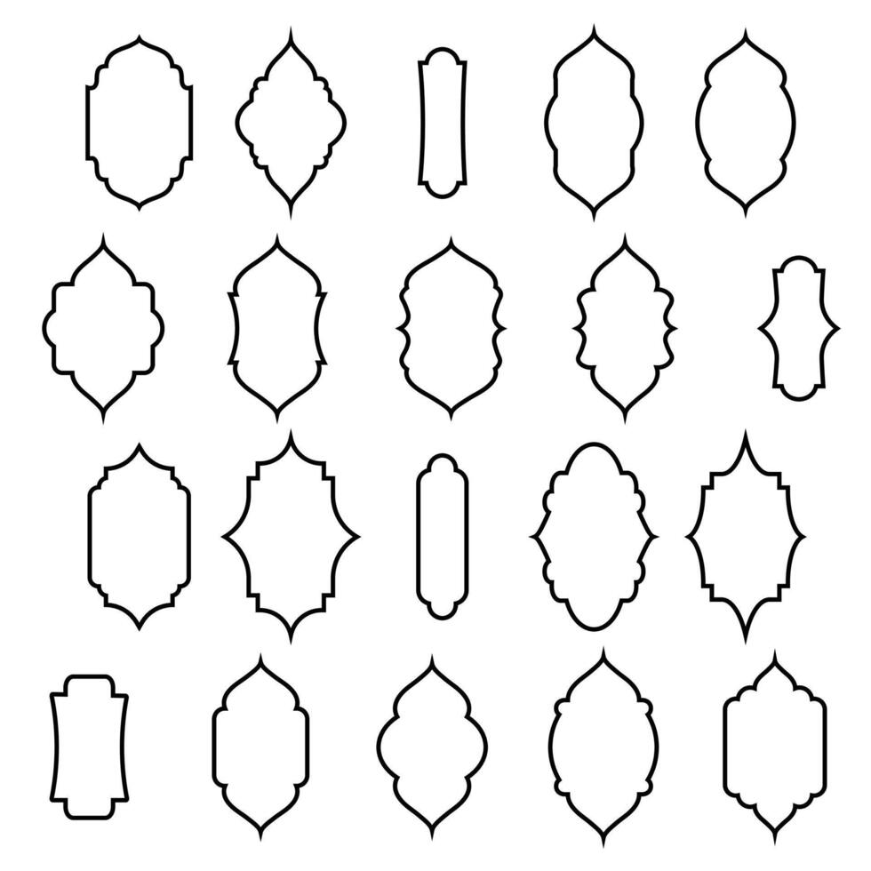 outline shape set collection vector