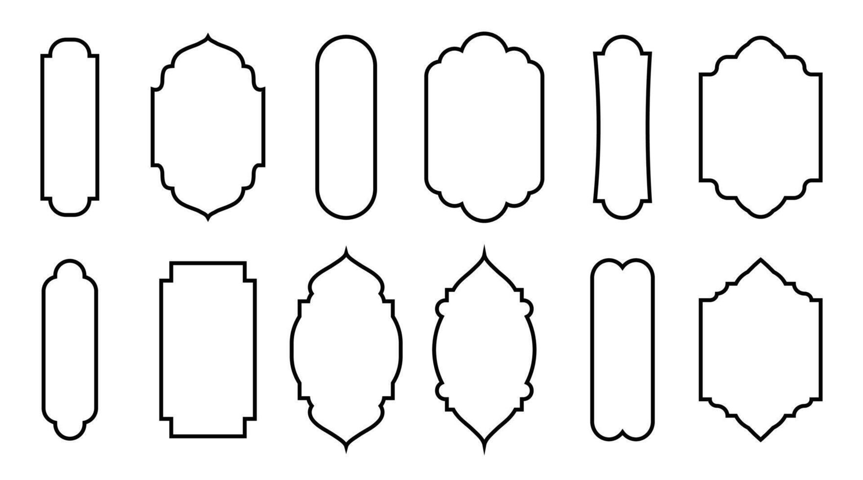 outline shape collection vector