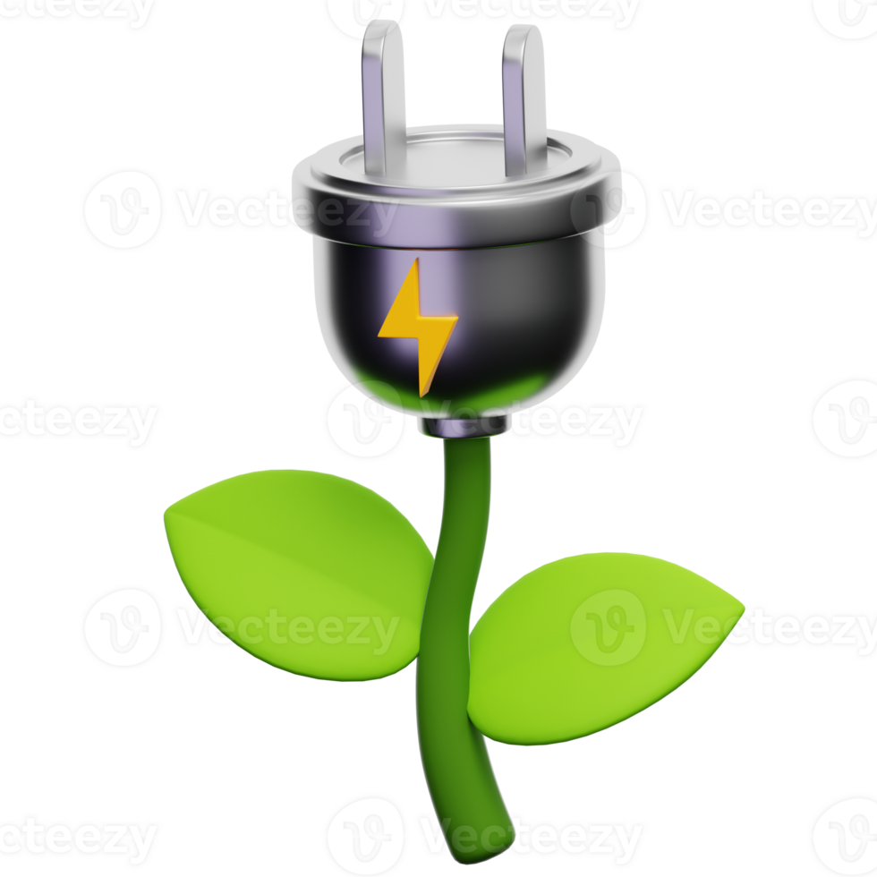 A green plant with a plug on top png