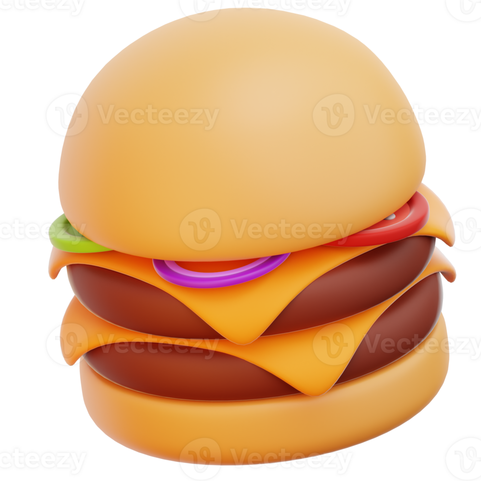 A hamburger with cheese, onions and peppers png