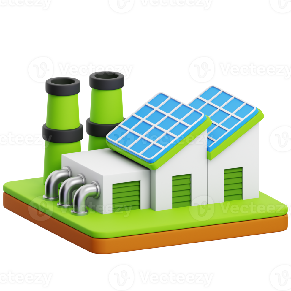 A solar panel and a building with pipes png