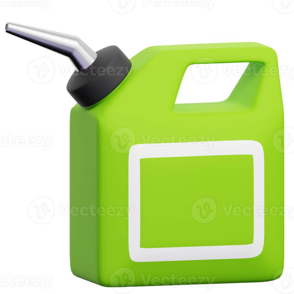 A green canister with a white handle png
