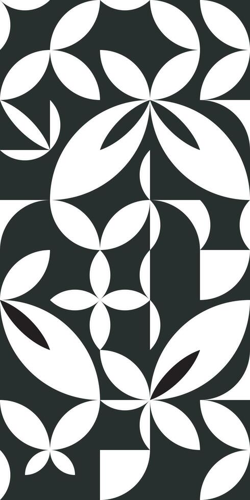 Composition in graphic design, form forming elements in standard modules. A pattern of simple geometric shapes in a modular grid. Black and white bauhaus graphics vector