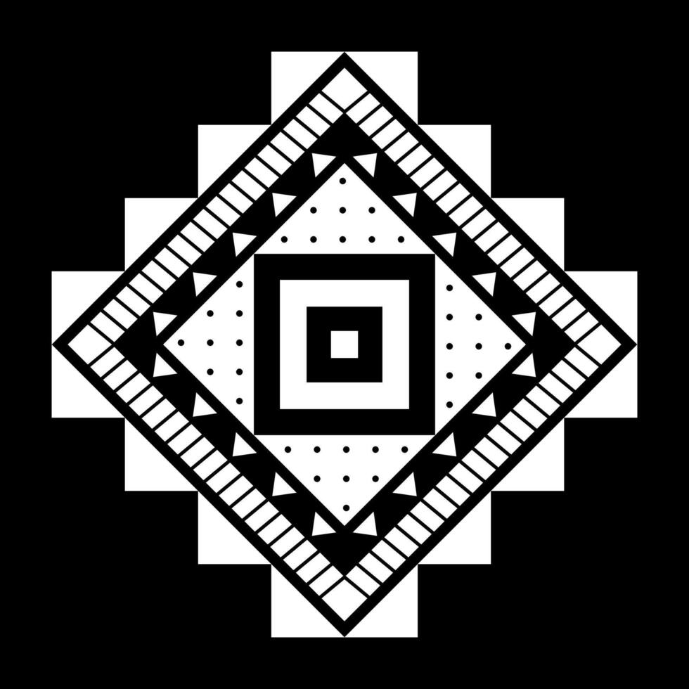 Aztec element, ethnic ornament. Tribal design, geometric symbol for tattoo, logo, cards, decorative works. Navajo motif vector
