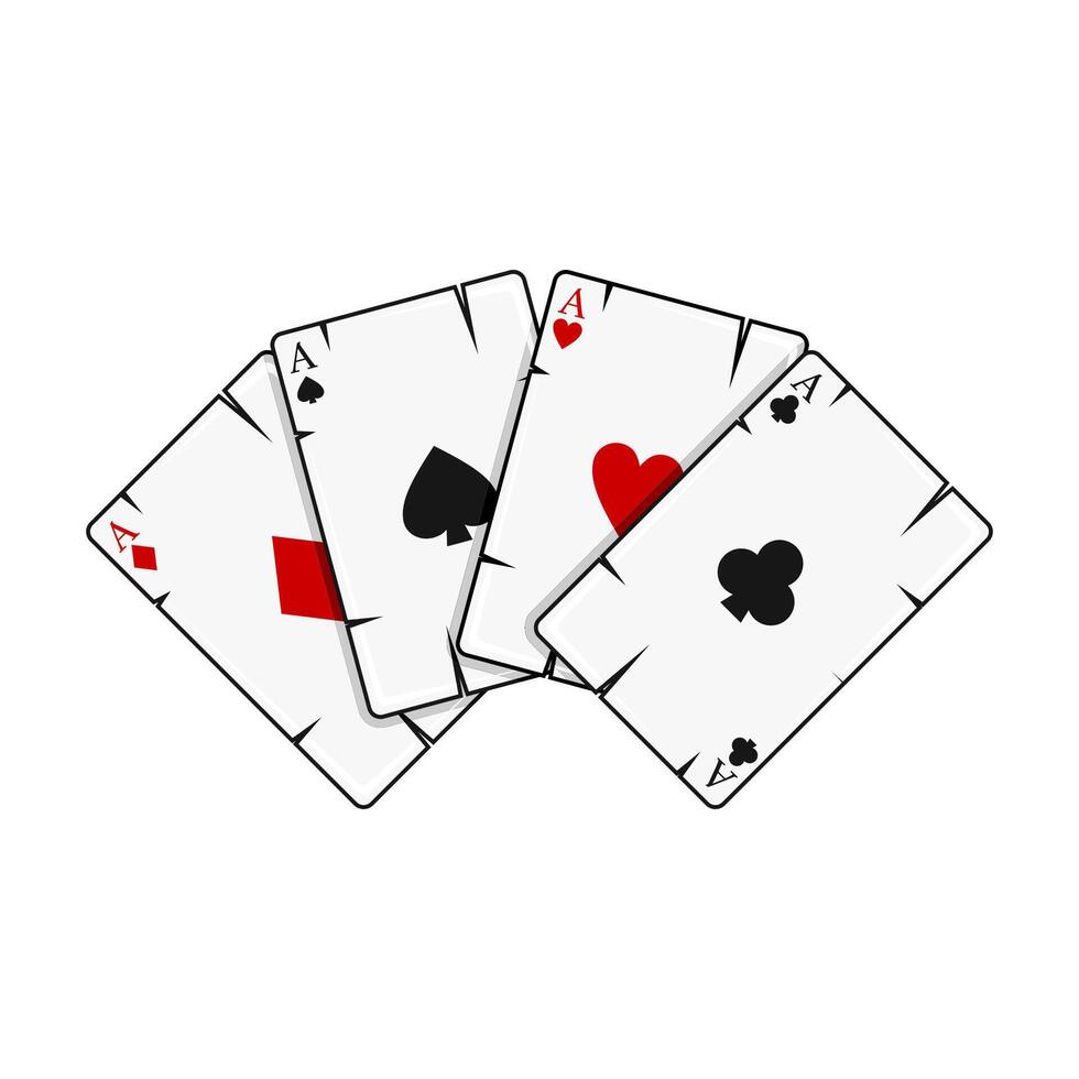 Ace card suit isolated on white background vector