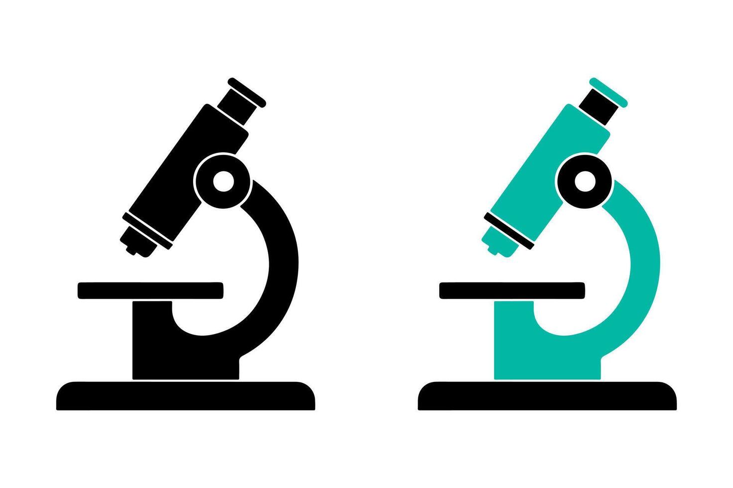 Two microbiology icons are depicted side by side. vector