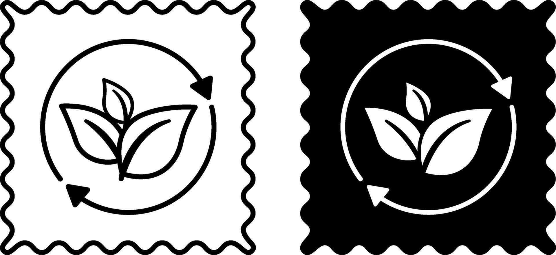 Eco Material Icons. Black And White Illustrations. Materials Produced With Minimal Use Of Resources And Minimal Impact On The Environment. Eco-Friendly Fabric vector