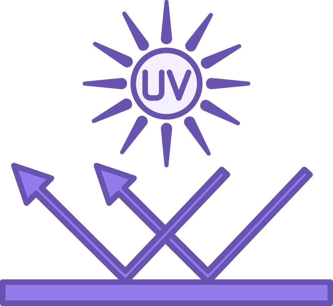 Colored UV Protection Fabric Icon. Illustration. Fabric That Does Not Let Ultraviolet Radiation Pass To Skin. Concept Of Material Characteristics vector