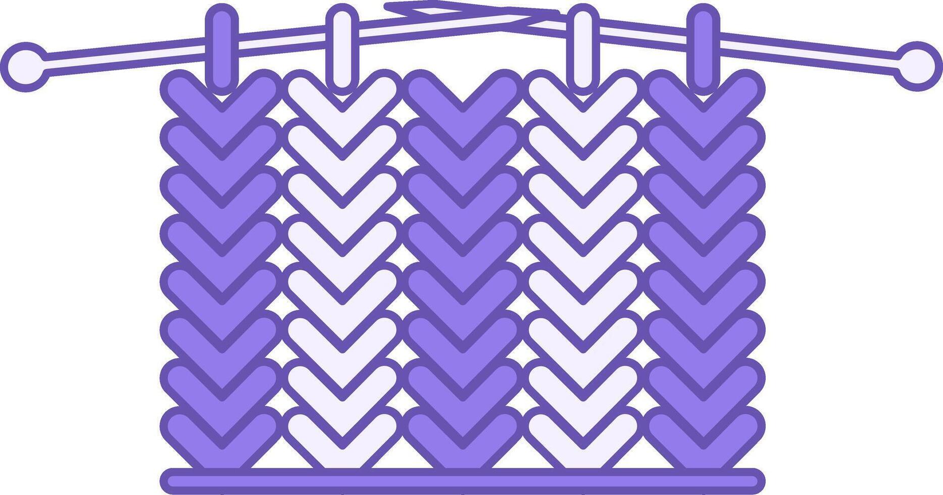 Colored Knitted Icon. Illustration. Textile Material, Thread Weave. Knitting, Pattern, Fabric. Material Characteristics Concept vector