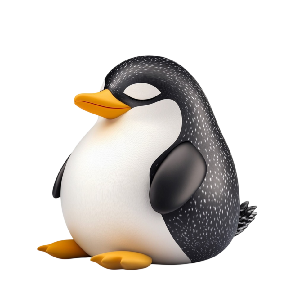 Standing Penguin with Black and White Feathers for Wildlife and Arctic Animal Themes png