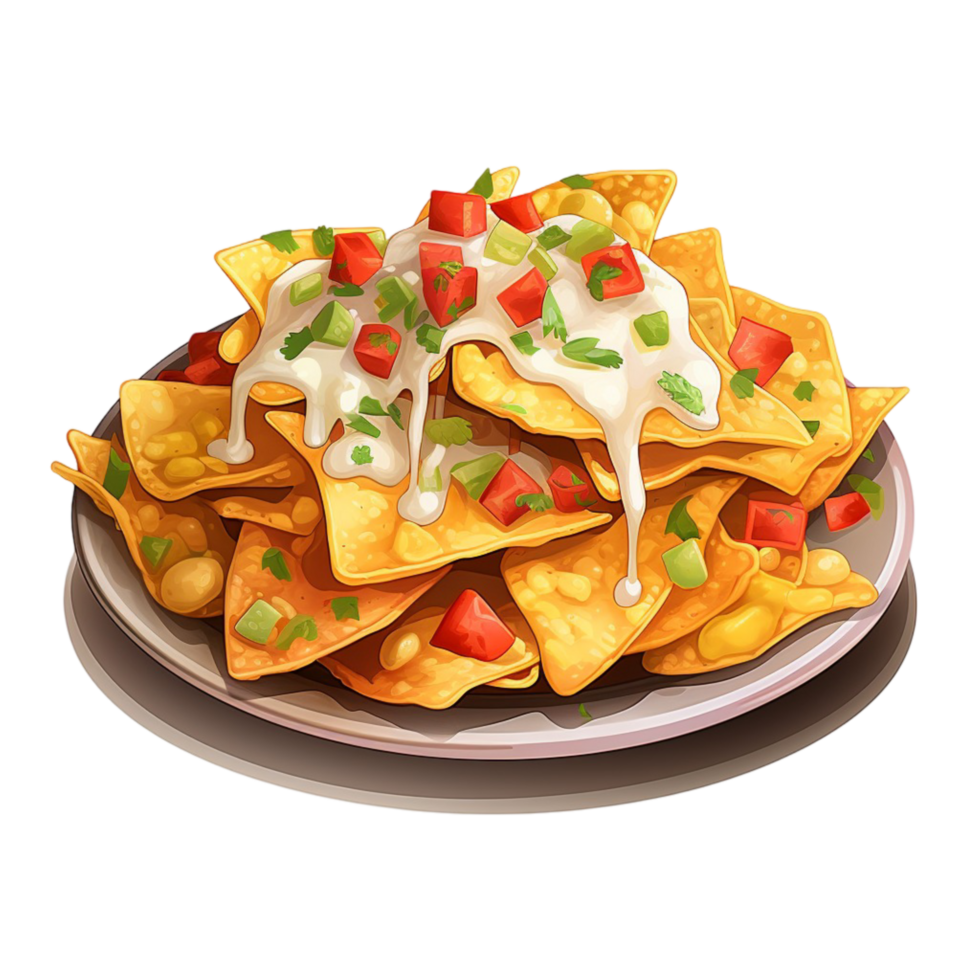 Nachos isolated on transparent background png