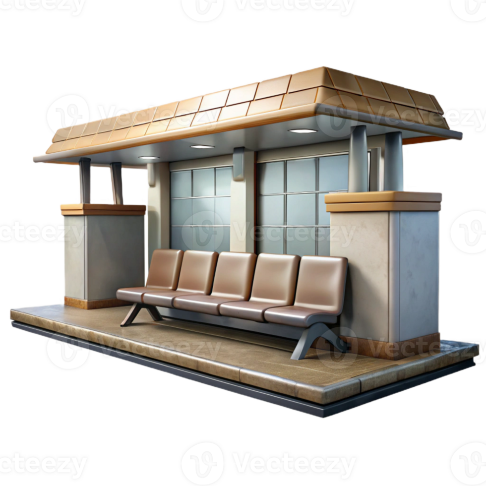 stunning modern Empty Subway Platform Waiting Area Cutout authentic png