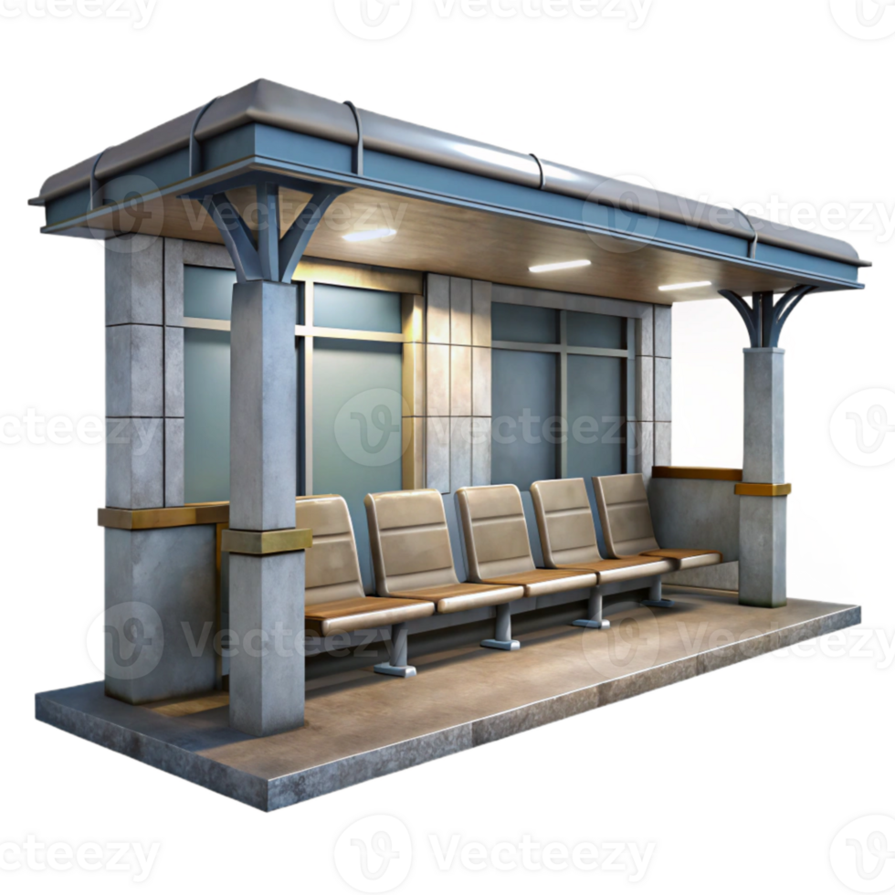 wonderful abstract Empty Subway Platform Waiting Area Cutout premium png