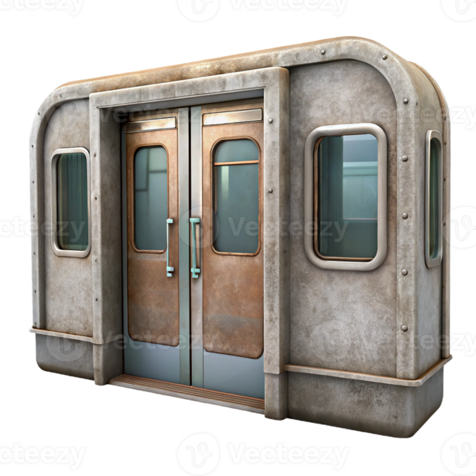 elegant creative Empty Subway Train Doors Closing Cutout original png