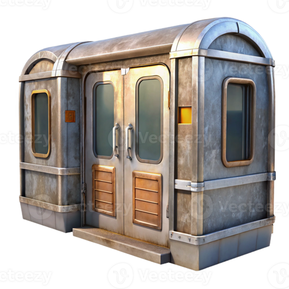 serene traditional Empty Subway Train Doors Closing Cutout detailed png