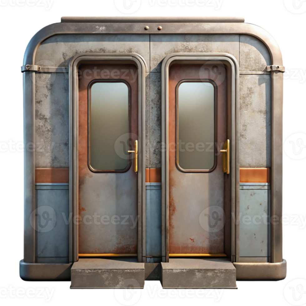 stunning minimalist Empty Subway Train Doors Closing Cutout detailed png