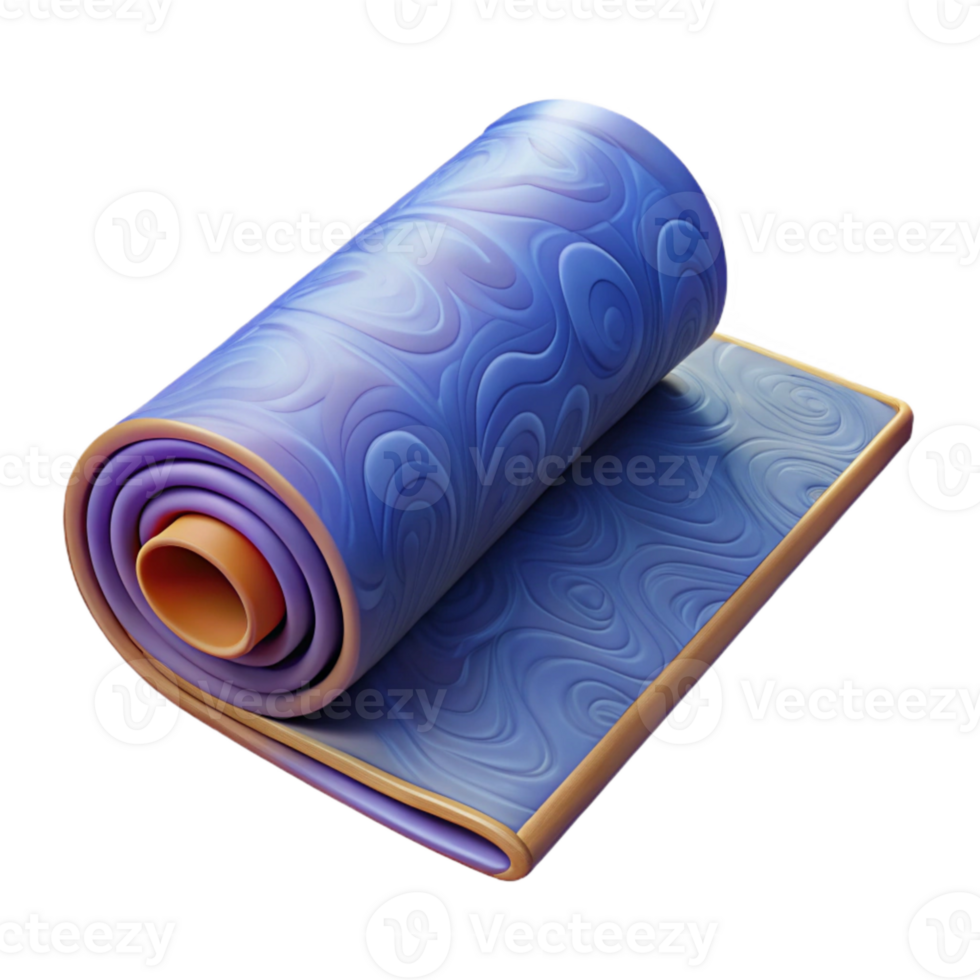 beautiful artistic Empty Yoga Mat Rolled Up Isolated premium png