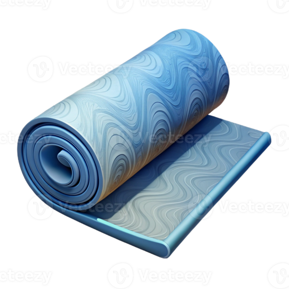 impressive minimalist Empty Yoga Mat Rolled Up Isolated professional png