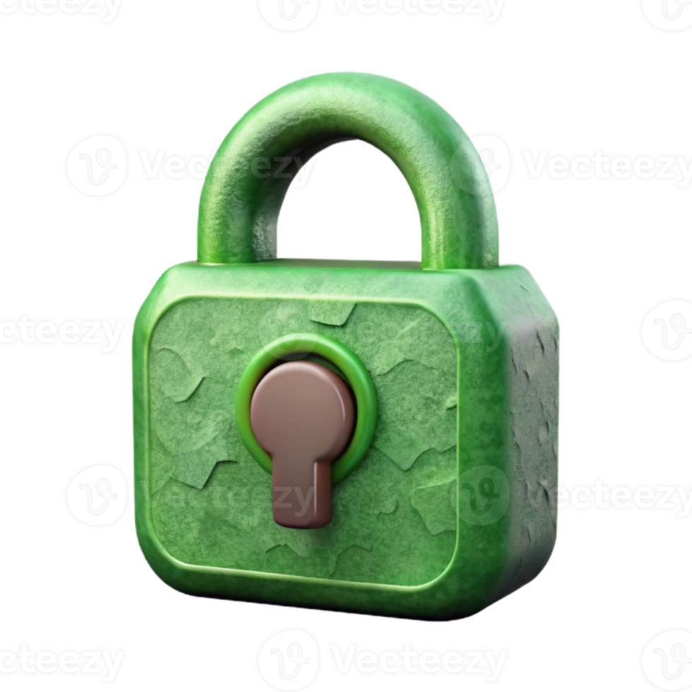 elegant contemporary Encrypted Communication Icon Green Padlock Cutout genuine png