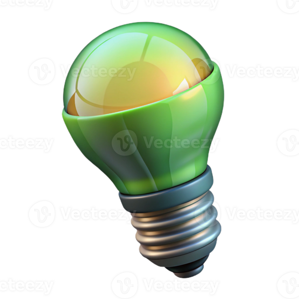 wonderful abstract Energy Efficient Lightbulb Lit Up Isolated high quality png