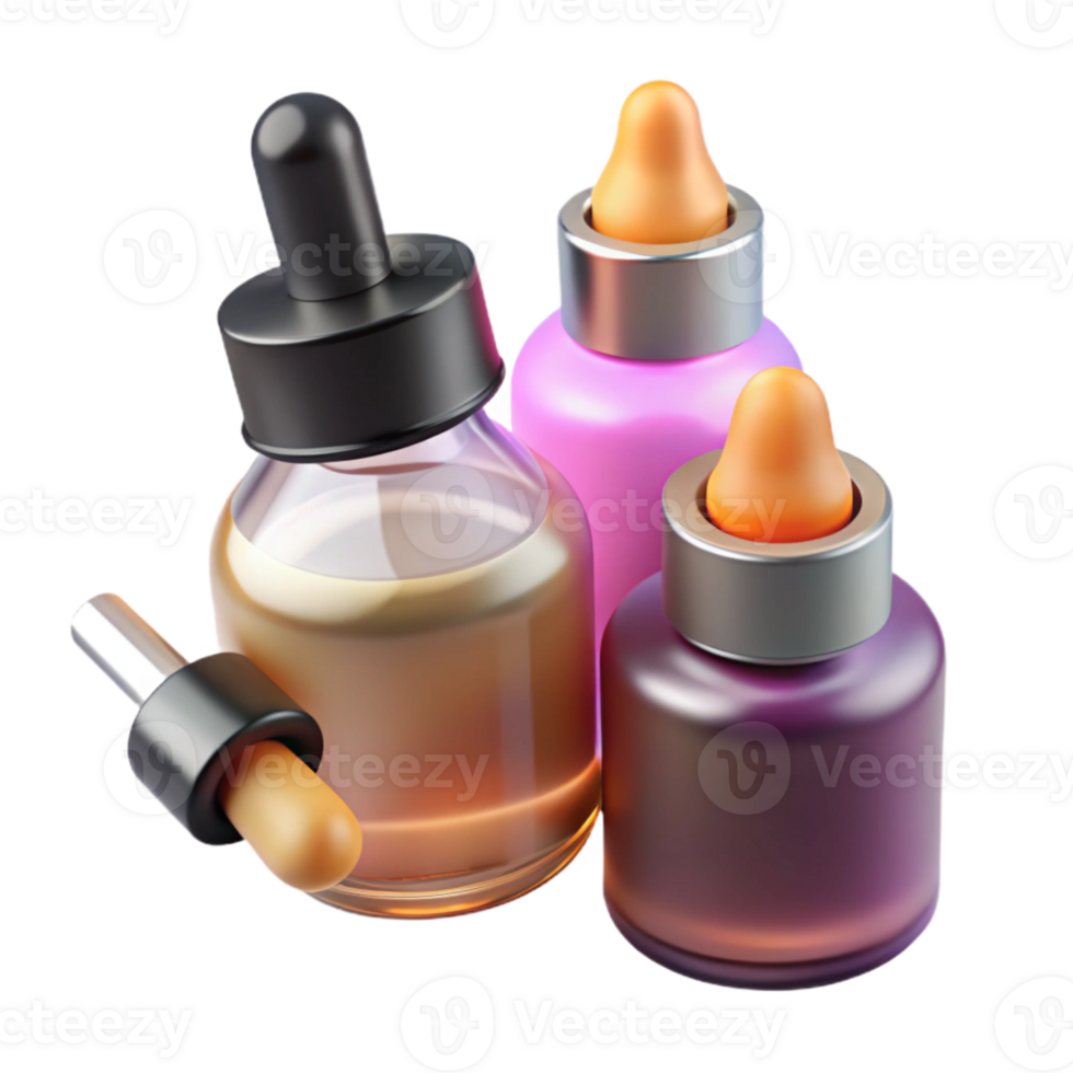 impressive modern Essential Oil Bottles and Dropper Transparent genuine png
