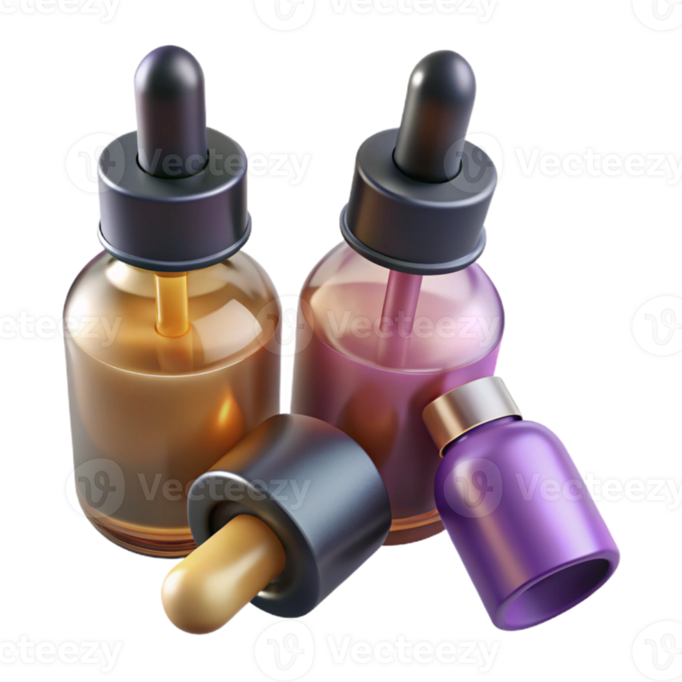magnificent contemporary Essential Oil Bottles and Dropper Transparent high resolution png