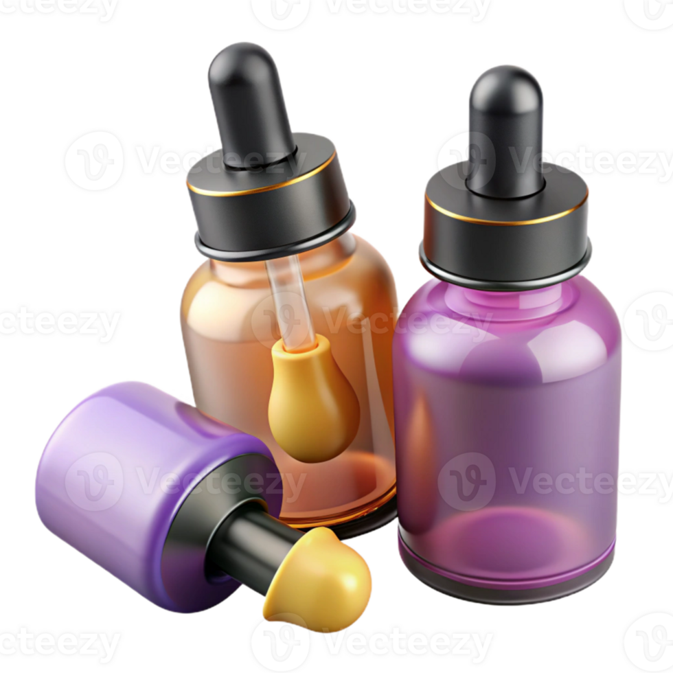 wonderful rustic Essential Oil Bottles and Dropper Transparent genuine png