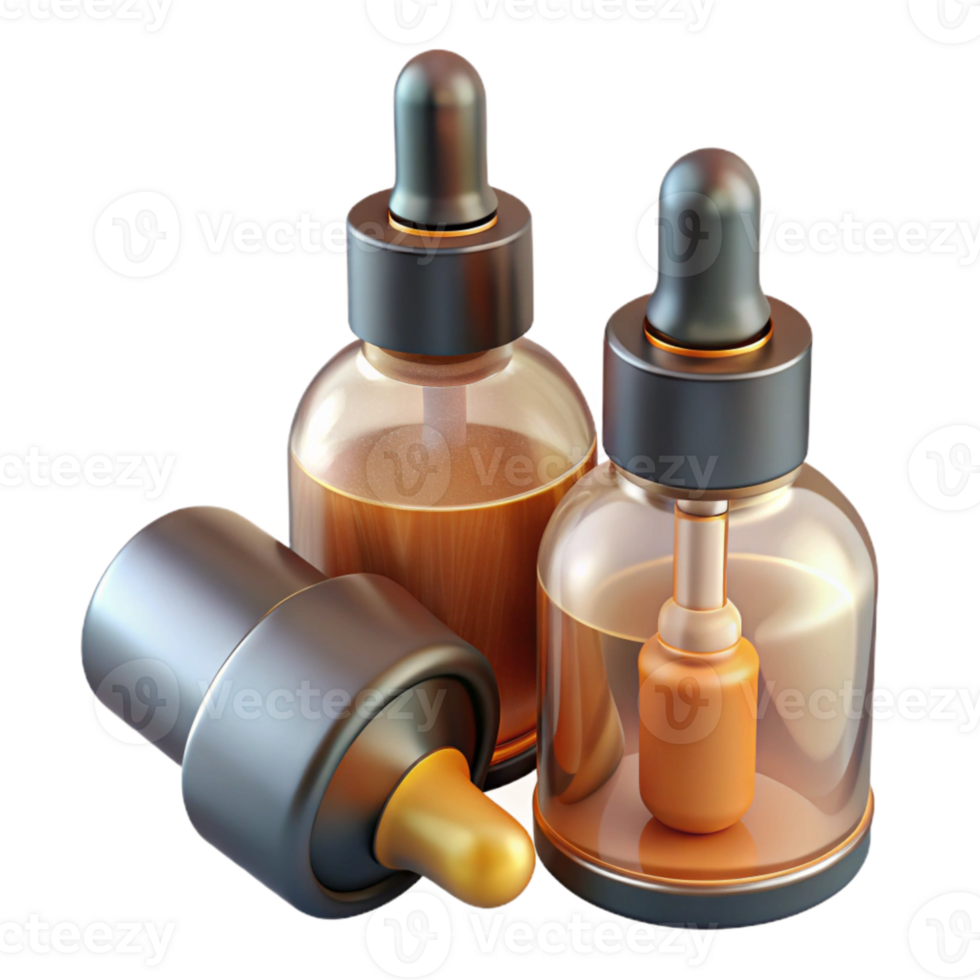 impressive artistic Essential Oil Bottles and Dropper Transparent original png