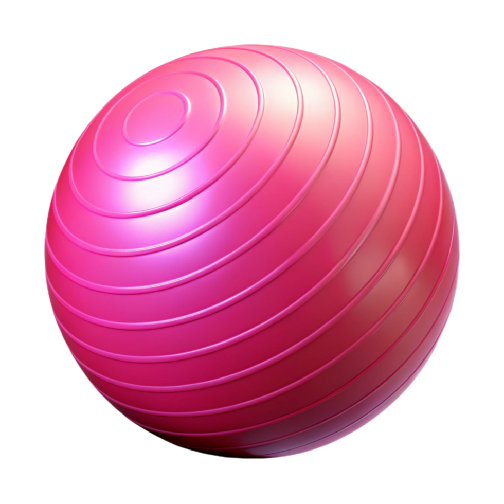 elegant minimalist Exercise Ball Bright Pink Isolated Element high resolution png