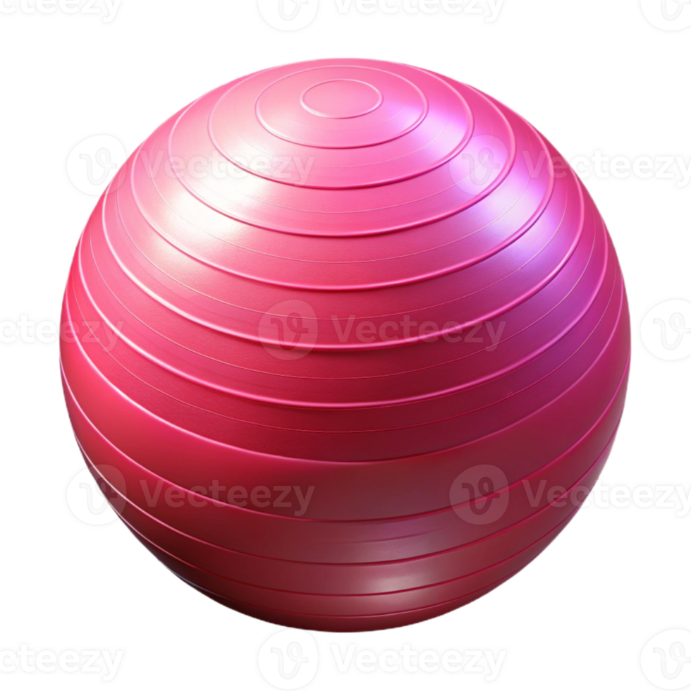 elegant contemporary Exercise Ball Bright Pink Isolated Element authentic png