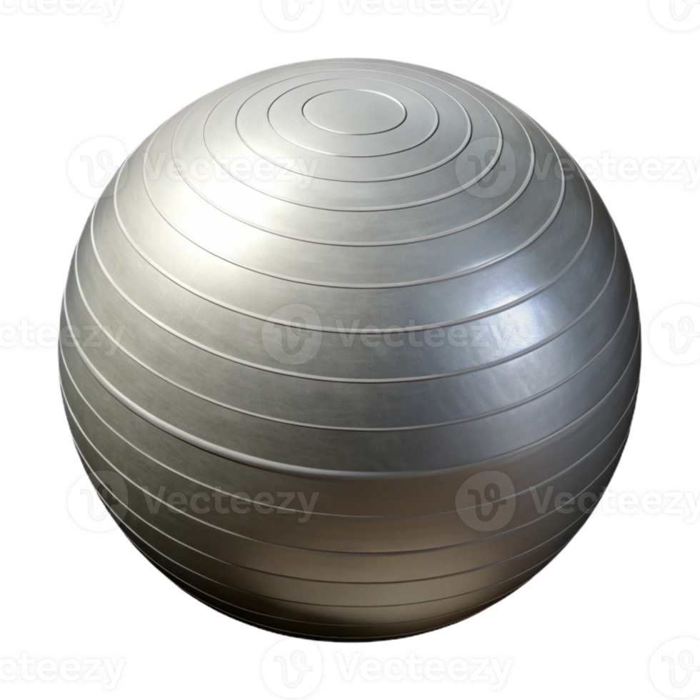 serene contemporary Exercise Ball Grey Textured Isolated Element genuine png