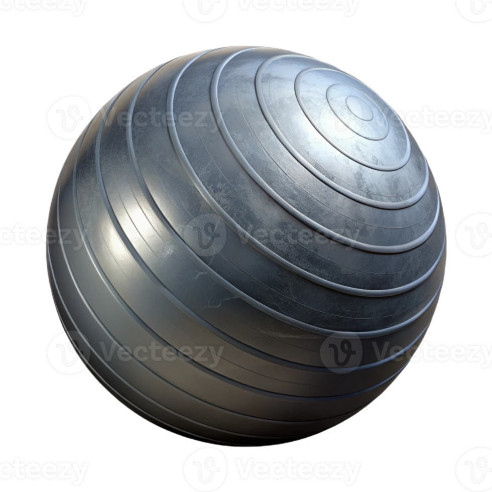 serene creative Exercise Ball Deflated Isolated Element detailed png