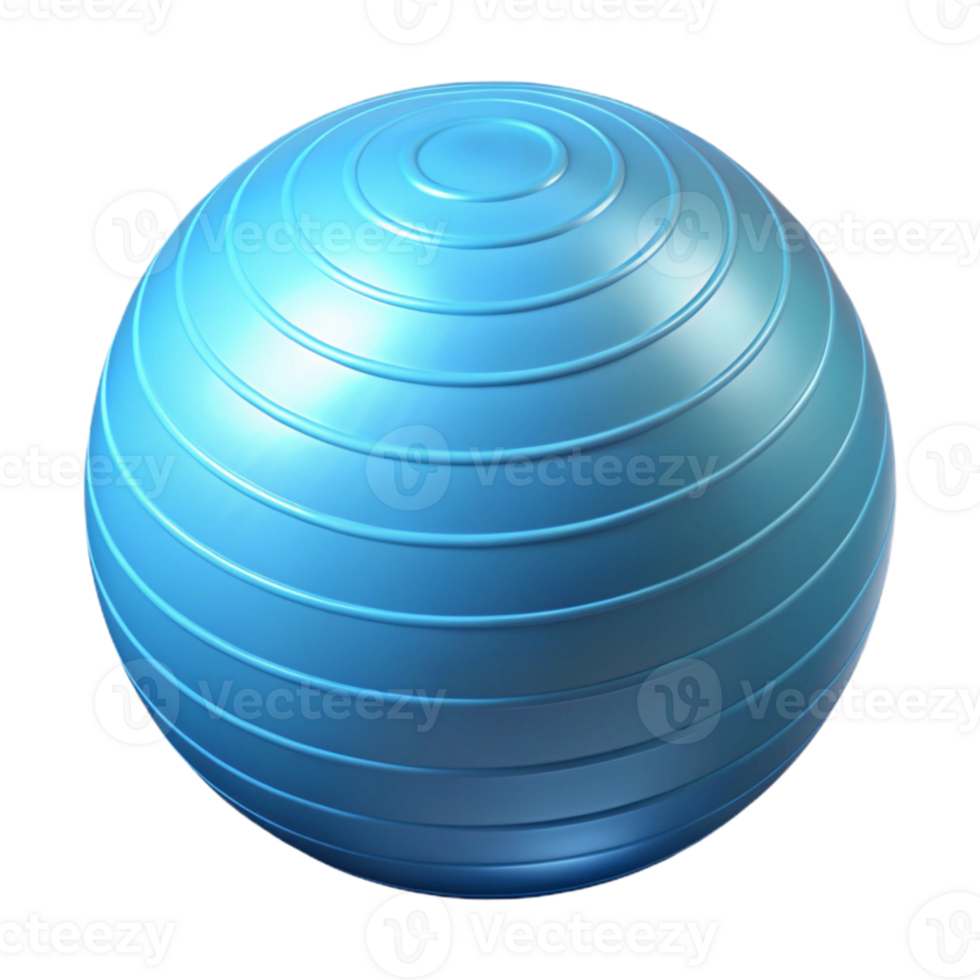 wonderful artistic Exercise Ball Light Blue Isolated Element authentic png