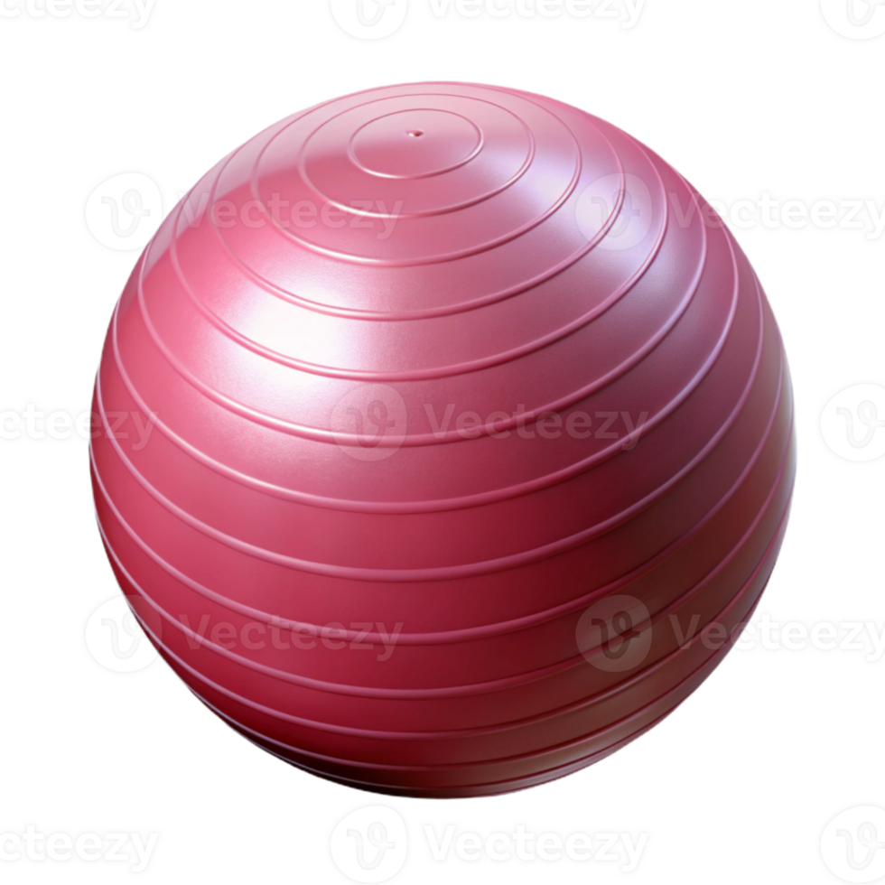 impressive creative Exercise Ball Pink Inflated Isolated Cutout authentic png