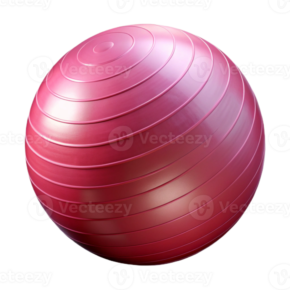impressive traditional Exercise Ball Pink Inflated Isolated Cutout authentic png