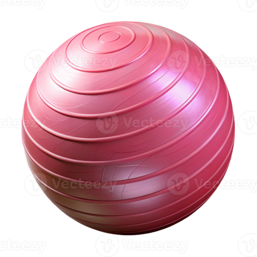 vibrant creative Exercise Ball Pink Inflated Isolated Cutout genuine png