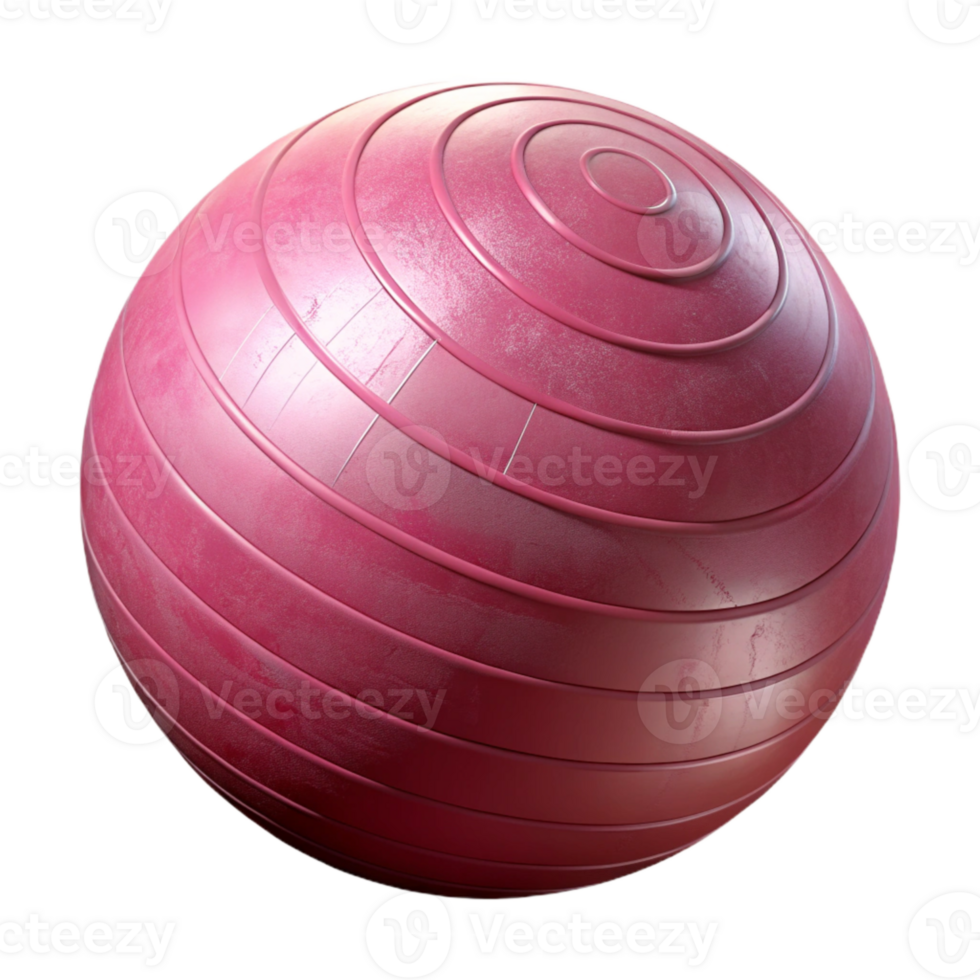impressive traditional Exercise Ball Pink Inflated Isolated Cutout original png