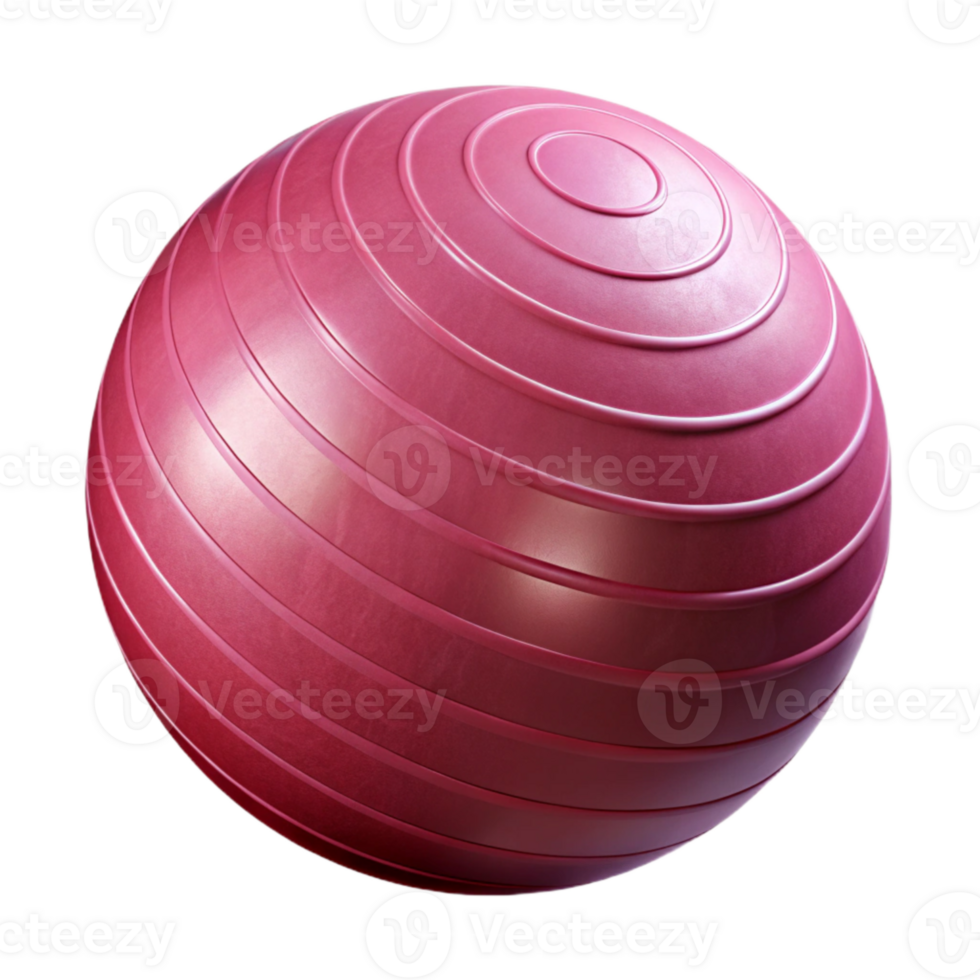 impressive classic Exercise Ball Pink Inflated Isolated Cutout professional png