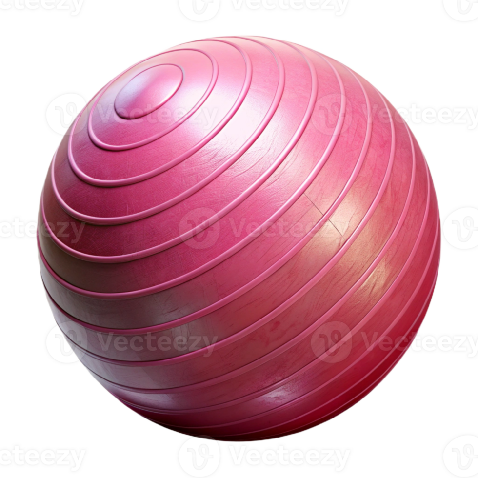 impressive contemporary Exercise Ball Pink Inflated Isolated Cutout high quality png