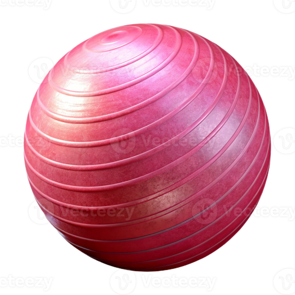 vibrant abstract Exercise Ball Pink Inflated Isolated Cutout high resolution png