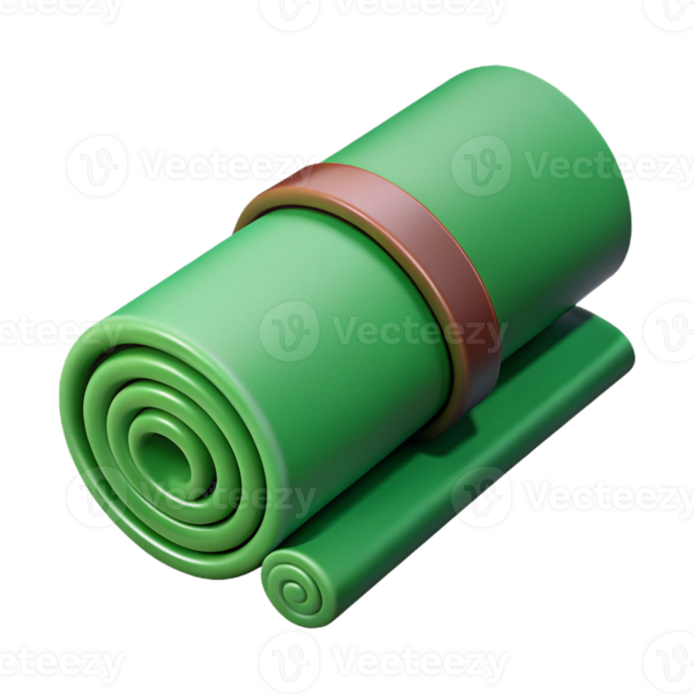 wonderful modern Exercise Mat Green Rolled Up Isolated Element high resolution png