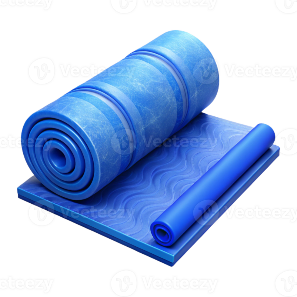 serene minimalist Exercise Mat Rolled Up Isolated Element professional png