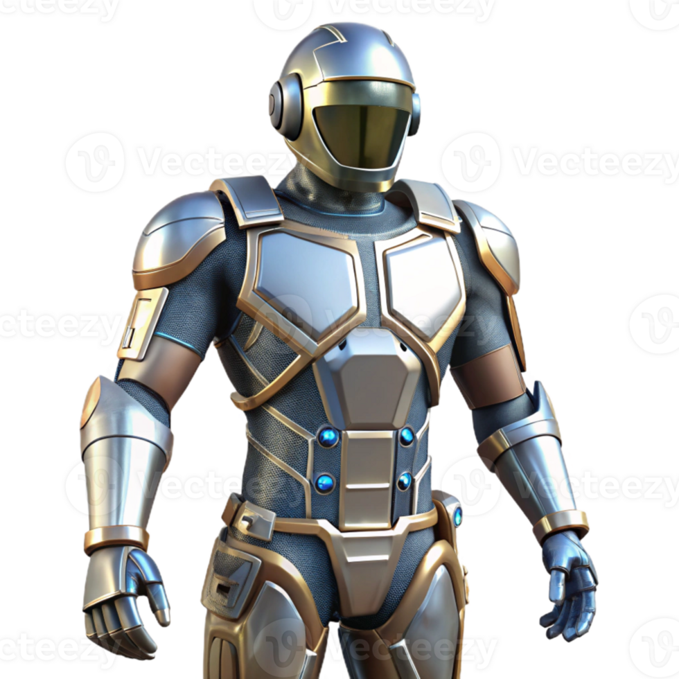 magnificent contemporary Exoskeleton Suit with Metallic Frame Isolated Transparent Background premium png