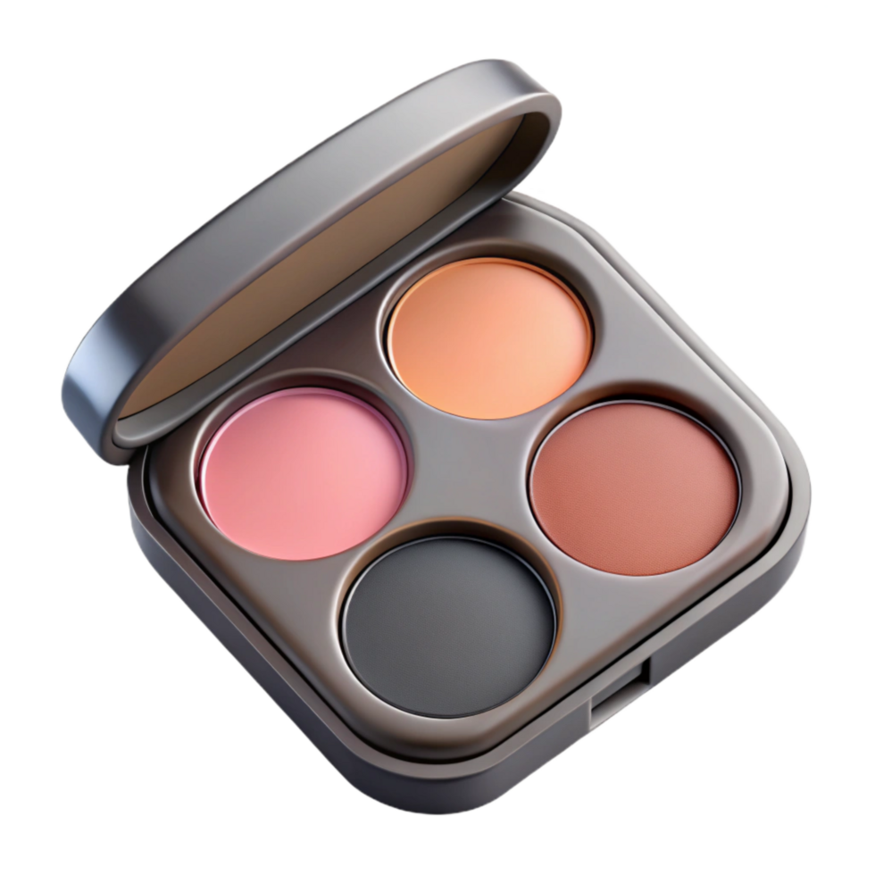 magnificent minimalist Eye Shadow Palette Neutral Tones Matte Finish Isolated high resolution png