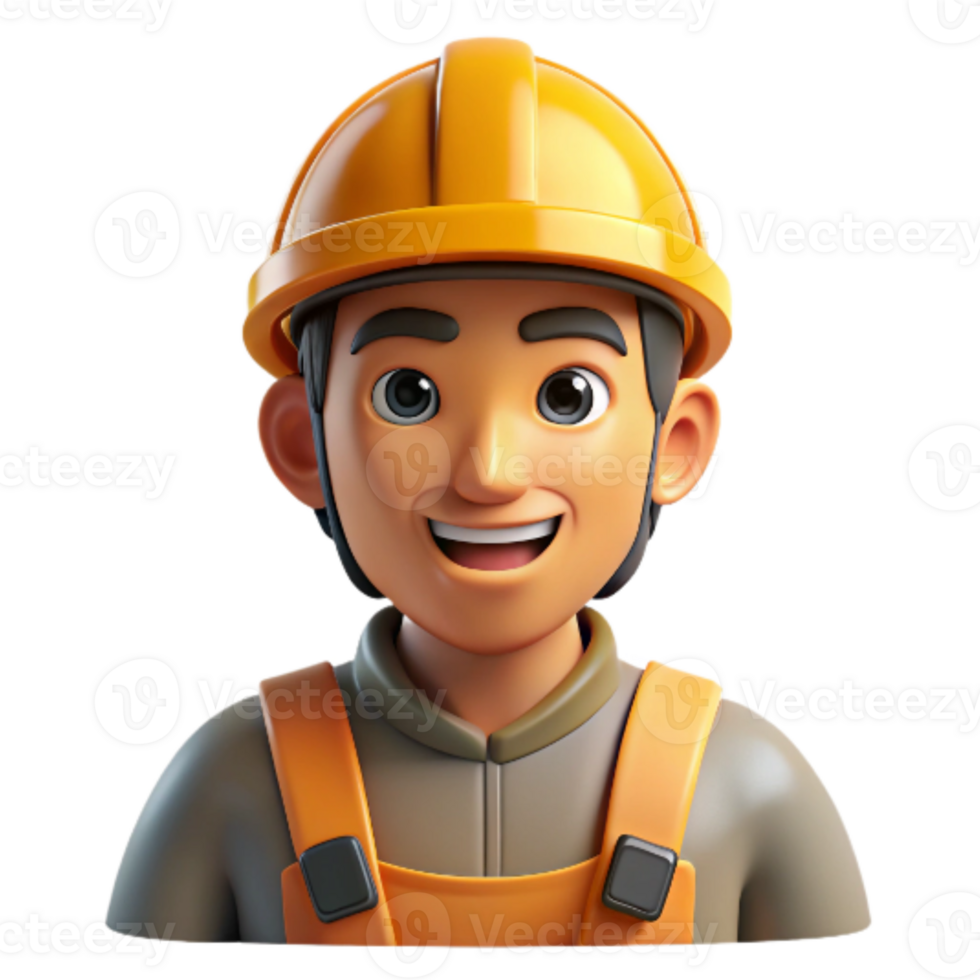 magnificent artistic Factory Worker with Safety Helmet Cutout detailed png