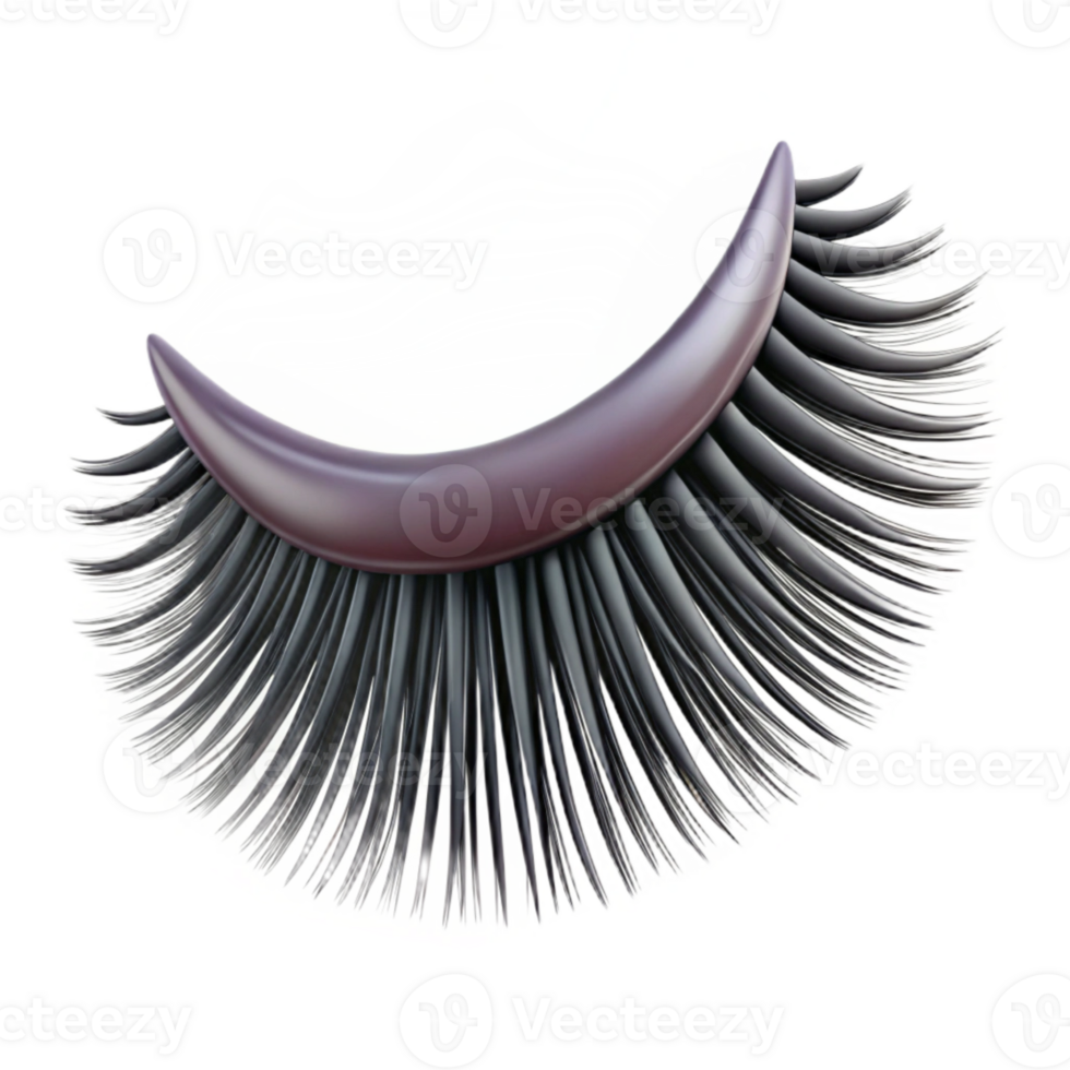 vibrant contemporary False Eyelashes Long and Full Black Isolated original png