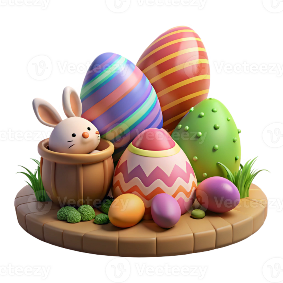 beautiful traditional Family Easter Egg Hunt Transparent Background high resolution png